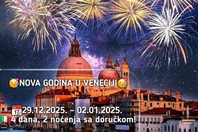 **NOVA GODINA** U VENECIJI - 29.12.2026. – 02.01.2026. 4 dana, 2 noćenja sa doručkom